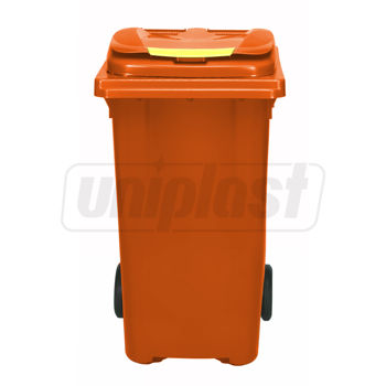 купить Бак мусорный 240 л на колесах (оранжевый) UNI в Кишинёве 