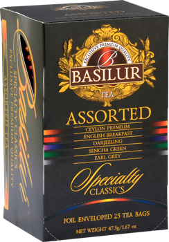 Чай черный и зеленый в ассортименте  Basilur Specialty Classics  ASSORTED, Foil Env  (5*1,5 г, 20*2 г) 