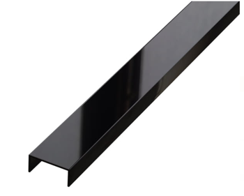 Profil Inox pentru gresie U-40-2440-BLACK-MI 40 x 240cm 