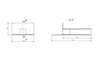 Pâlnie parapet VC-PVC 100x100x450 (Economy) 