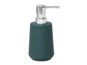 Dozator pentru sapun "Striatii orizontale" 270ml, verde inchis, plastic 