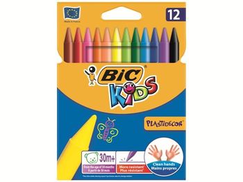 Set creioane de ceara BIC Plastidecor 12buc 