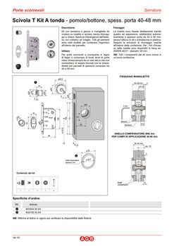 Комплект ручек для раздвижных дверей B039345034 хром сатин 