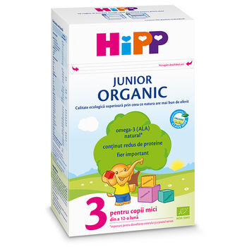 Lapte de creștere Hipp 3 Organic Junior (12+ luni), 500g 