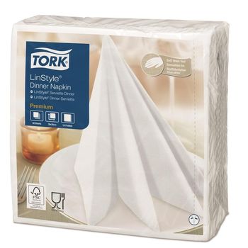 Tork Linstyle обеденные салфетки, 1сл, 39x39 White 