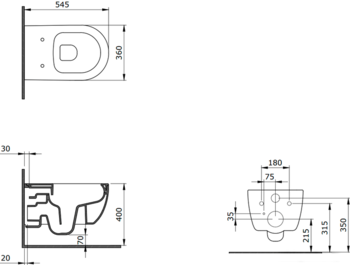 Унитаз подвесной V Tondo WC с крышкой soft close 