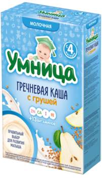 cumpără Umnitsa terci de hrișcă cu lapte și pere, 4+ luni, 200 g în Chișinău 