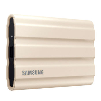 SSD Extern 1TB Samsung Portable SSD T7 Shield MU-PE1T0R/EU External SSD, Beige, Water & Dust Proof IP65, Read 1050 MB/s, Write 1000 MB/s, Shock Resistance, USB 3.2 Gen.2 (SSD extern/внешний SSD)