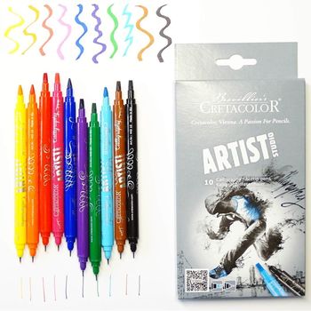 Набор двусторонних маркеров 10 шт. Artist Studio – Kalligraphie Cretacolor 