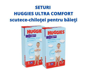 cumpără 1 Set 2 pachete scutece-chiloţel Huggies pentru băieţel 5 (13-17 kg), 2x48 buc. în Chișinău 