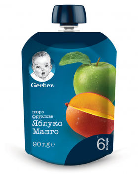 купить Gerber пюре яблоко и манго 6+ мес., 90 г в Кишинёве 