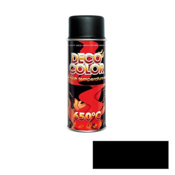 cumpără Smalt-Spray rezistent la temperaturi inalte DECO COLOR 400 ml (negru) în Chișinău 