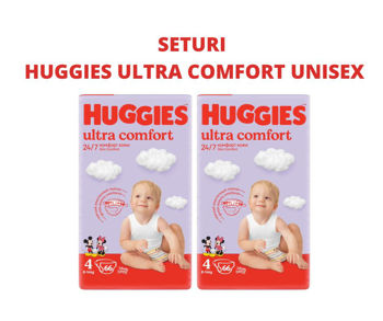 cumpără 1 Set 2 pachete scutece Huggies Ultra Comfort Mega 4, Unisex  (8-14 kg), 66 buc în Chișinău 