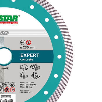 купить Алмазный диск отрезной Distar 1A1R Turbo 230x2,6x12x22,23 Expert в Кишинёве 