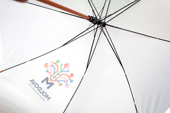 Зонтик из дерева (белый) - Pomul Vieții 