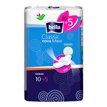 Прокладки Bella Classic Nova Drainette, 10+5 шт. 