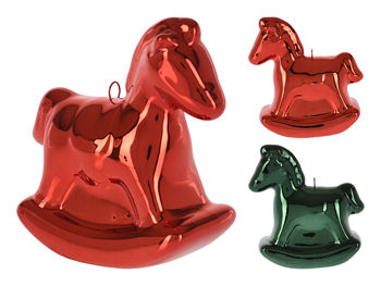 Сувенир "Лошадка" 6.5cm, красный/зеленый 