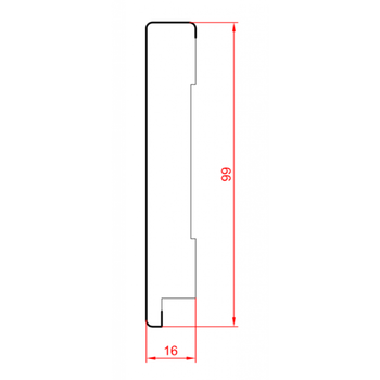 Plinta MDF 1699 2800x16x99mm 