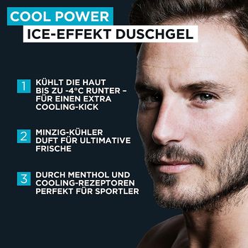 Гель 3 в 1 подходит для тела, волос, лица LOREAL MEN EXPERT Cool Power Icy-Caps, 300мл 