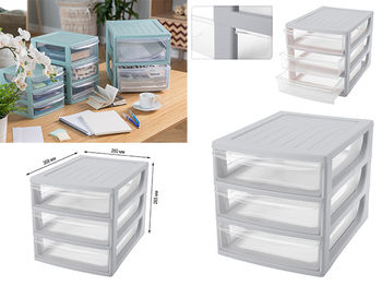 Organizator pentru depozitare Econova 26X37X26.5cm, 3 cutii, gri 