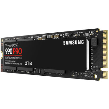 Внутрений высокоскоростной накопитель 2TB SSD PCIe 4.0 x4 NVMe 2.0 M.2 Type 2280 Samsung 990 PRO MZ-V9P2T0BW, Read 7450MB/s, Write 6900MB/s (solid state drive intern SSD/внутрений высокоскоростной накопитель SSD)