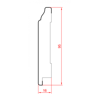 Plinta MDF 1695 2800x16x95mm 