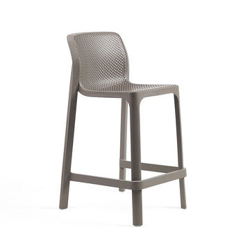 Scaun de semi bar Nardi NET STOOL MINI TORTORA 40356.10.000 (Scaun de semi bar pentru gradina exterior terasa)