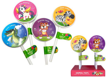 Леденцы Lollipop Happy Animals 8шт, 64gr 