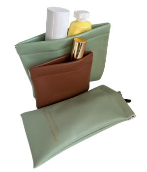 Комплект из 3 косметичек Mint / Brown 