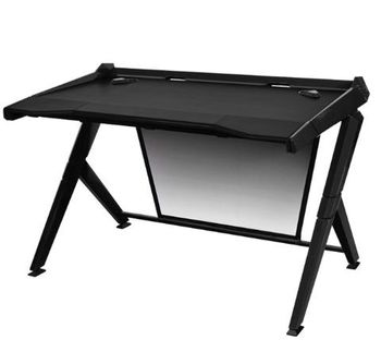 Computer Desk DXRacer - GD-1000-N, Double Triangle Design, Color-Black/Black, Material-Strong & Durable High Quality ABS+Wooden Desk Board+Steel Rod Frame, Backstage-blind carbon fiber, 10 Degree Slope, 360 Degree Rotatable, Size1270x790x390, W-32kg