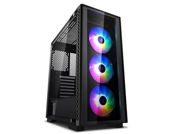 купить Case ATX Deepcool MATREXX 50 ADD-RGB 4F, w/o PSU, 4x120mm, RGB, Tempered Glass, USB3.0, Black в Кишинёве 