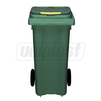 купить Бак мусорный 120 л на колесах (зеленый) UNI в Кишинёве 