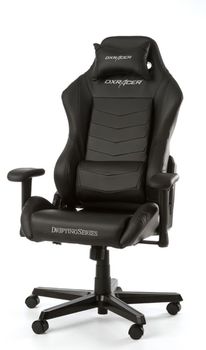 Performance Chairs DXRacer - Drifting GC-D166-N-M3, Black/Black/Black - PU leather, Gamer weight up to 100kg / growth 145-175cm, Foam Density 52kg/m3, 5-star Aluminum IC Base, Gas Lift 4 Class,Recline 90*-135*,Armrests: 3D,Pillow-2,Caster-2*PU,W-24kg