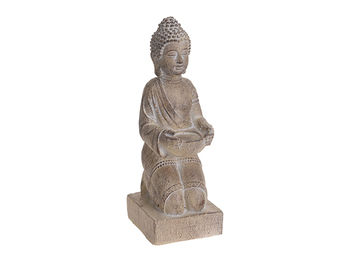Statuie "Buddha in genunchi" 42.5cm, ceramica, bej 