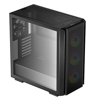 Case ATX Deepcool CG560, w/o PSU, 4x120mm (3xARGB fans), Mesh Front, Tempered Glass, 2xUSB3.0, Black 