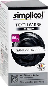 SIMPLICOL Intensiv - Samt-Schwarz - Vopsea pentru haine si textile in masina de spalat, Negru catifea 