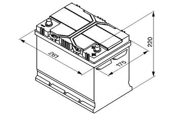 Bosch S4 12V 70Ah 630EN 260x173x225 -/+ 