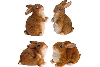 Статуэтка Кролик сидящий 22.5X16cm, керамика, 3 позиции 