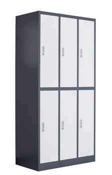 купить Металлический шкаф с 6 дверьми, белый-серый 900x450x1850 мм в Кишинёве 