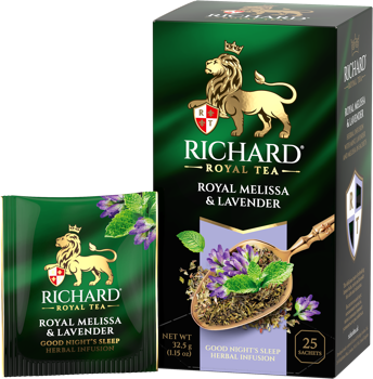 Чайный напиток фруктово-травяной Richard "Royal Melissa & Lavender. Good Night's Sleep" 25 сашет 