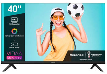 Телевизор 40" LED SMART TV Hisense 40A4BG, 1920x1080 FHD, VIDAA U OS, Black 