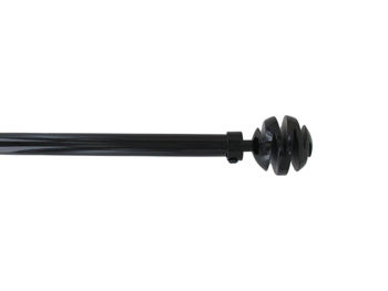Tija glisanta pentru perdea 210-380cm D16/19mm Luance, negru/ornamente 