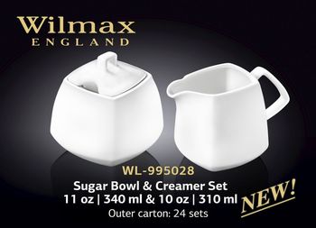 Сахарница и молочник WILMAX WL-995028 (набор 340 мл /310 мл) 