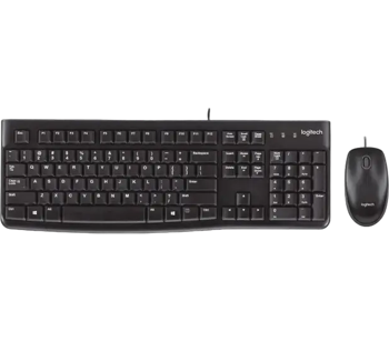 Набор клавиатуры и мыши Logitech MK120, проводной, черный 