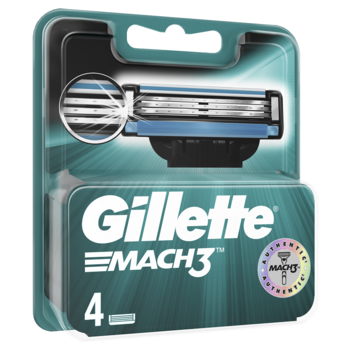 Сменные лезвия для бритвы Gillette Mach3, 4 шт. 