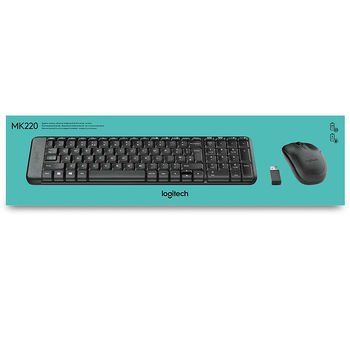 Tastatura+mouse Logitech MK220 Black Wireless Desktop USB, Keyboard + Mouse, 920-003169 (set fara fir tastatura+mouse/беспроводной комплект клавиатура+мышь)
