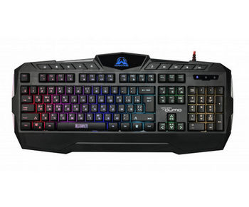 Gaming Keyboard & Mouse & Mouse Pad Qumo Wartime, Fn hotkeys, RGB, AntiGhosting, Black, USB 