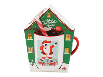 Set Santa's House: cana, ciocolata calda 60g, caramele 