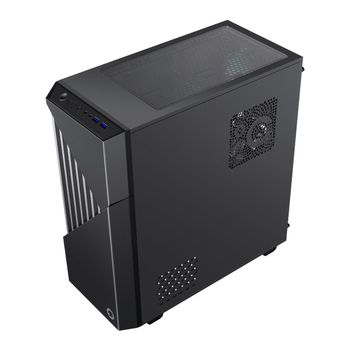 Case ATX GAMEMAX Contac COC, w/o PSU, 1x120 & 1x140mm ARGB fan, TG, 2xUSB 3.0, RGB HUB, Black/Grey 