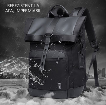 купить Рюкзак BANGE G66 для ноутбука дo 15.6", водонепроницаемый, черный в Кишинёве 